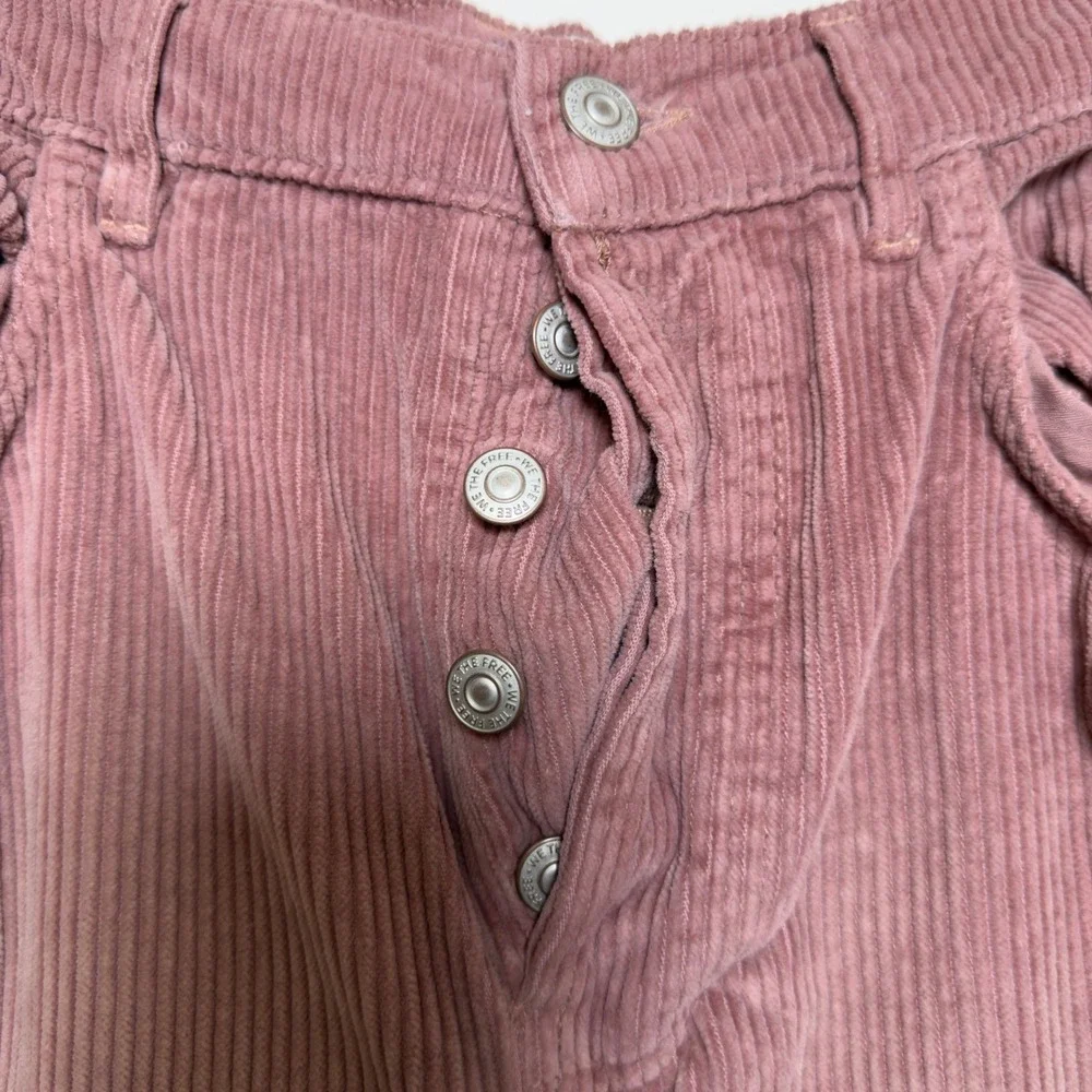 We The Free Good Luck Mid Rise Cord Barrel Jeans‎ 30